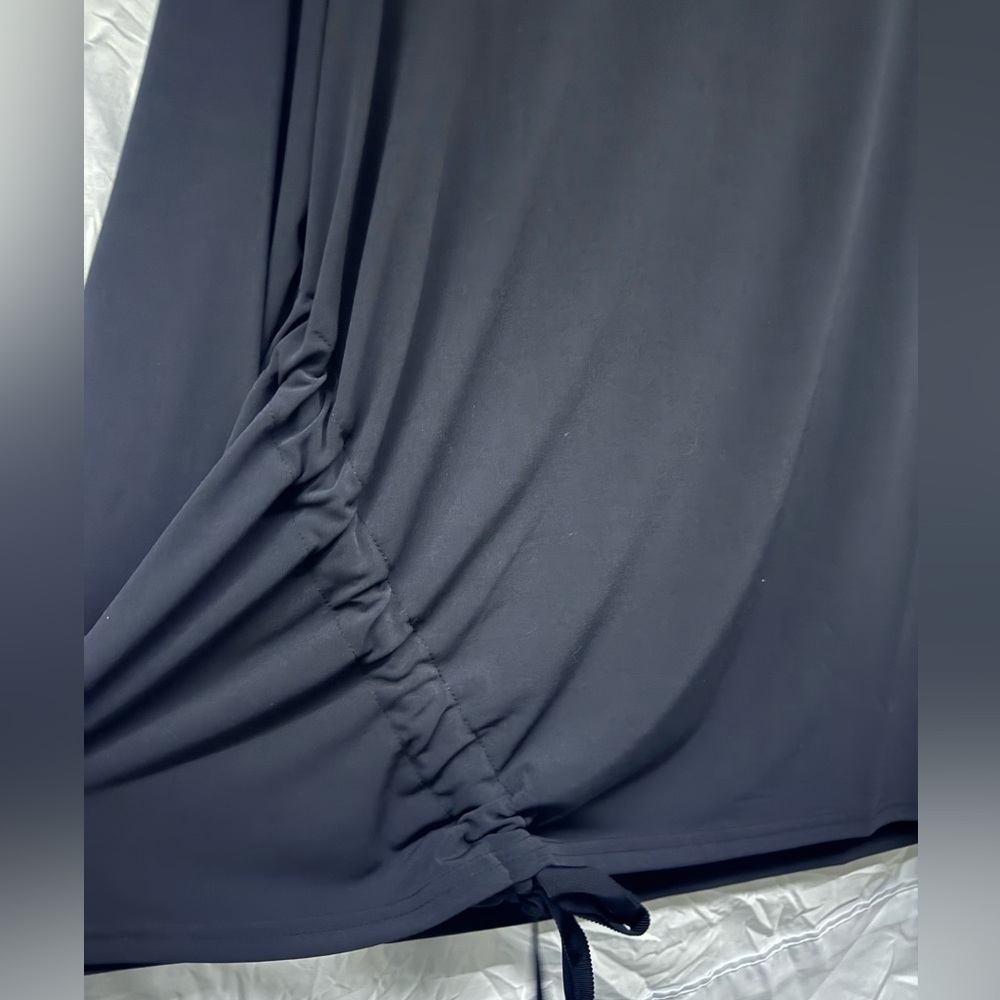 Jason Wu Black Asymmetrical Ruched Long Sleeve Tunic s 1X - Picture 2 of 7